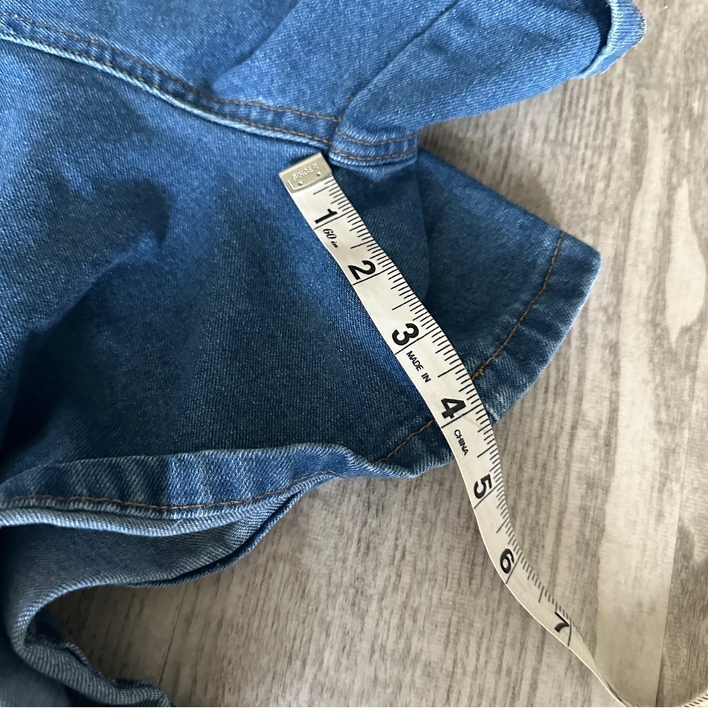 Allegra K Denim Short Overalls Medium - Picture 10 of 11